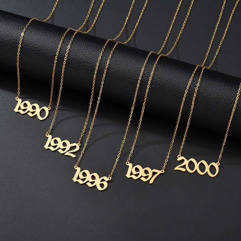 Women'S Fashion Year 2000 - Stainless Steel Trendy Charm Year Number