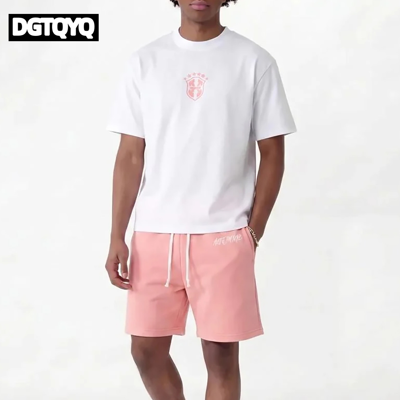 Women'S Fashion Q - Man's Summer New Pink Embroidered Casual