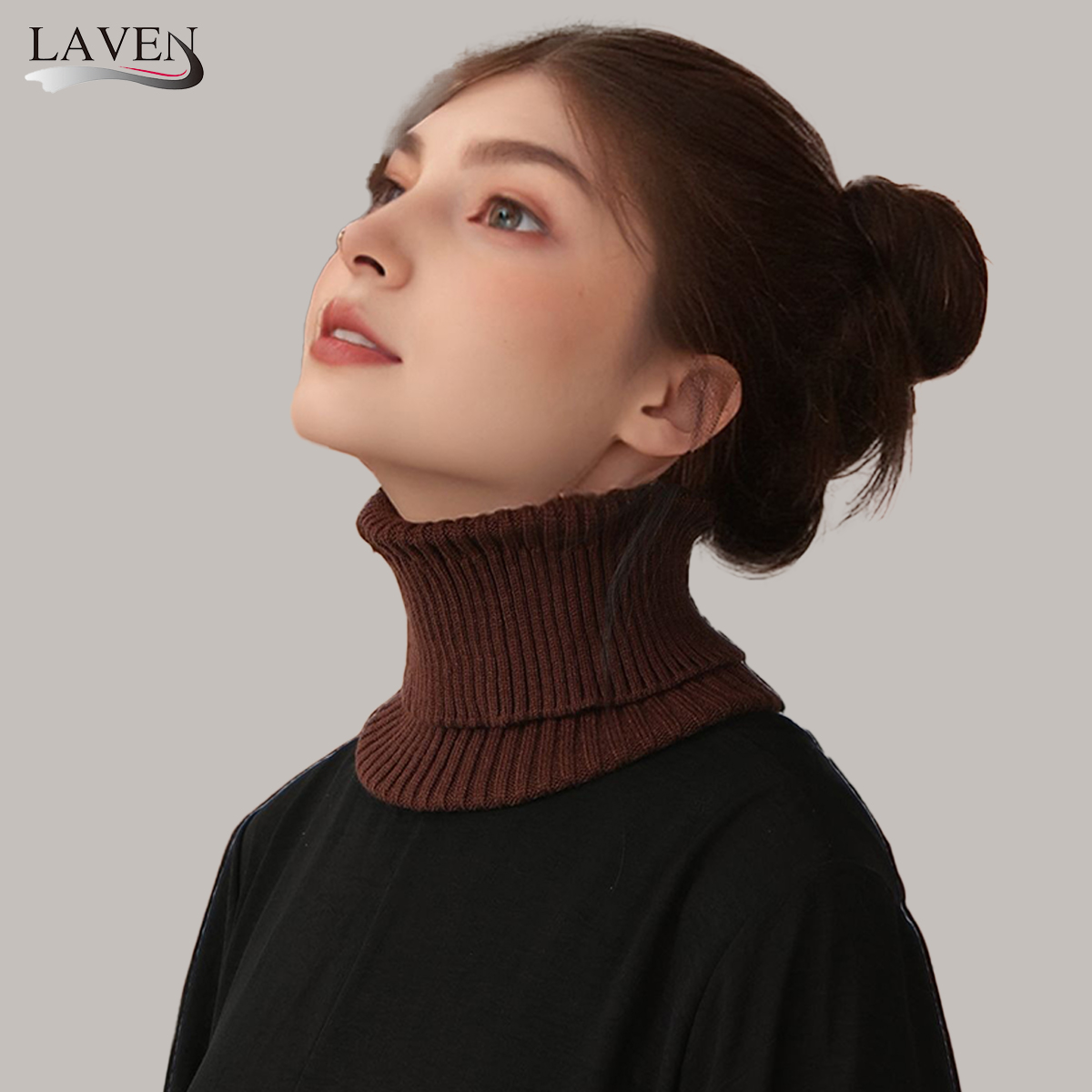 Turtleneck Bodysuit - Fashion Knitted Fake Collar Autumn Winter