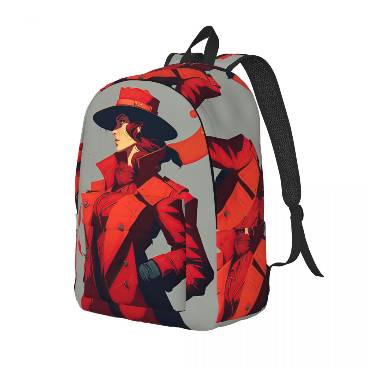 Women Fashion Vector - Carmen Sandiego Vector Art Student Backpack
