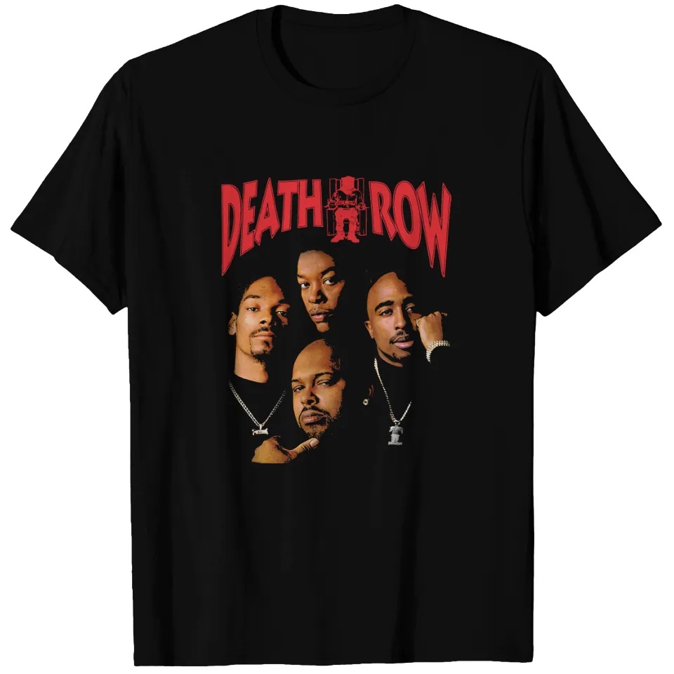 Women'S Fashion Magazines - Black Printed T-shirt Death Row Records