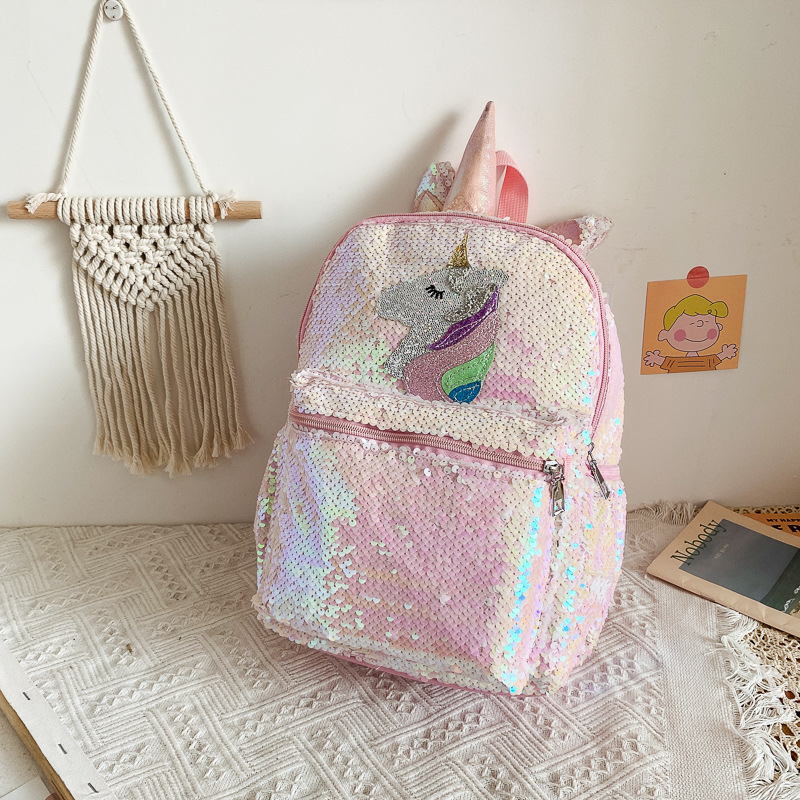 Sequin Unicorn Backpack Pink S - Women'S Fashion Backpack recension och pris