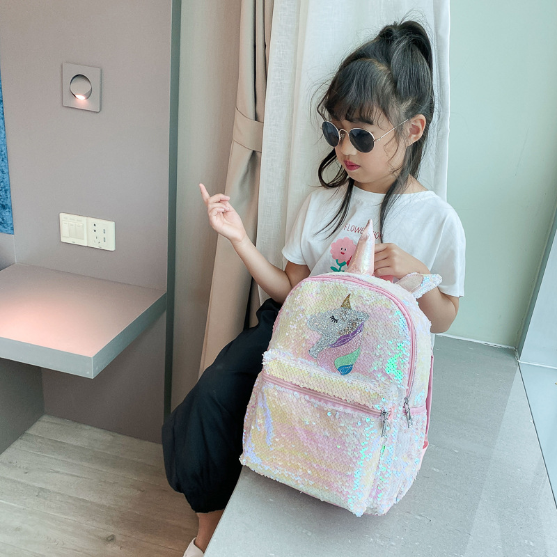 Sequin Unicorn Backpack Pink S - Women'S Fashion Backpack recension och pris