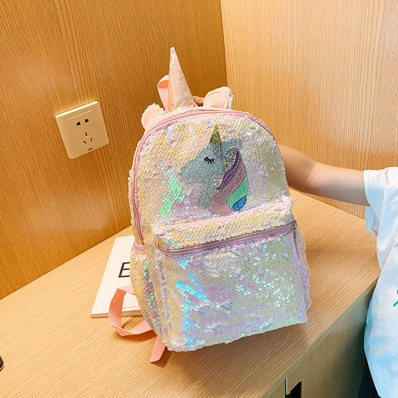 Sequin Unicorn Backpack Pink S - Women'S Fashion Backpack recension och pris
