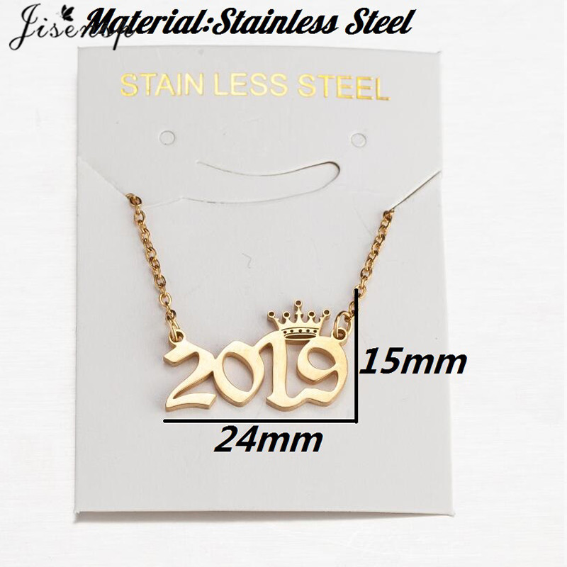 Stainless Steel Crown Year Num - Women'S Fashion Year 2000 recension och pris
