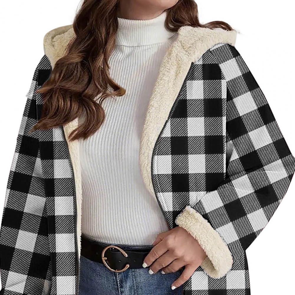 Women's Sherpa Plaid Shacket L - Sherpa Coat Women recension och pris