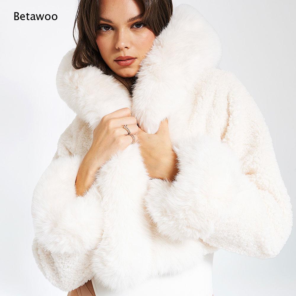 Women Faux Fur Trim Big Collar - Sherpa Coat Women recension och pris