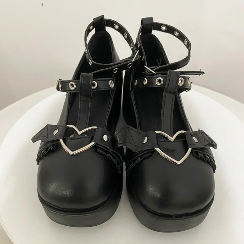 New Sweet Heart Buckle Wedges  - Women'S Fashion Day recension och pris