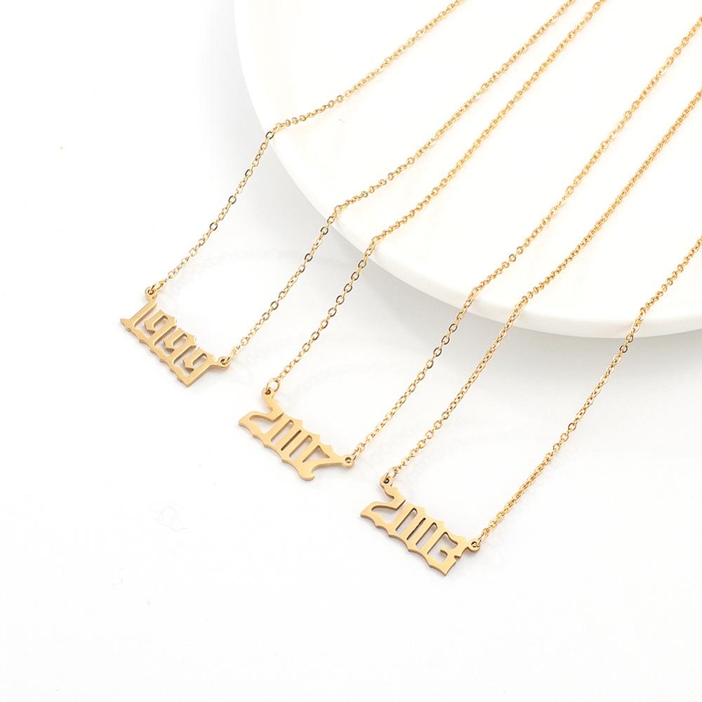 Year Number Birth Date Necklac - Women'S Fashion Year 2000 recension och pris