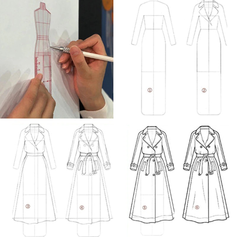 1 Set Women Fashion Drawing Ru - Women Fashion Figure Template recension och pris
