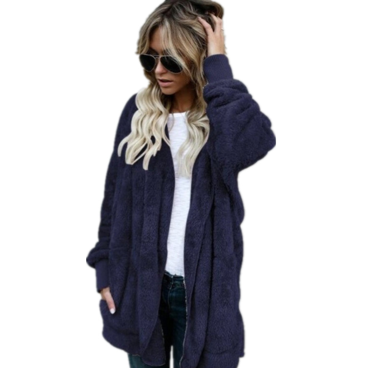 Warm Plush Faux Fur Coat Rever - Sherpa Coat Women recension och pris