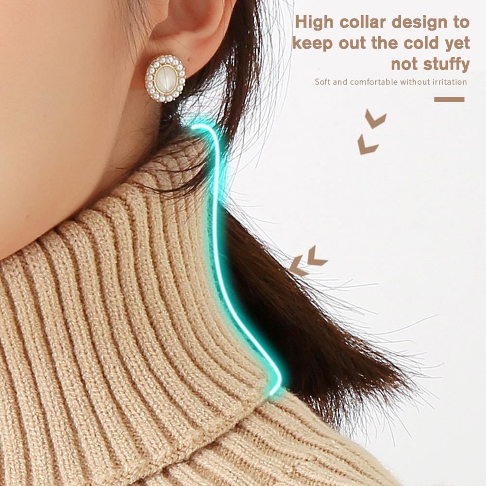 Warm Knitted Collar Scarf Wome - Turtleneck Bodysuit recension och pris