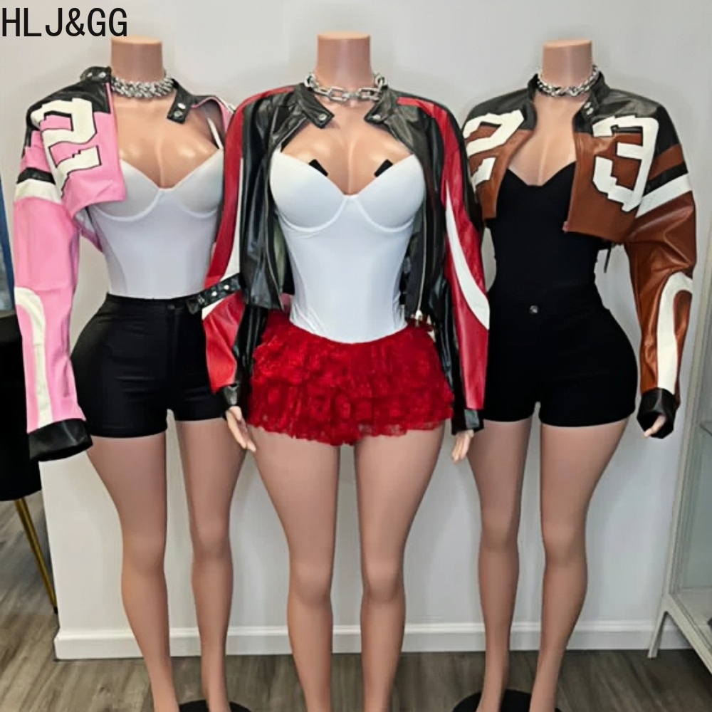HLJ&GG Fashion Y2K Leather Jac - Women'S Fashion Leather Jacket recension och pris