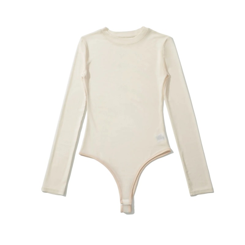 Mesh Crewneck Long Sleeve Wome - Turtleneck Bodysuit recension och pris
