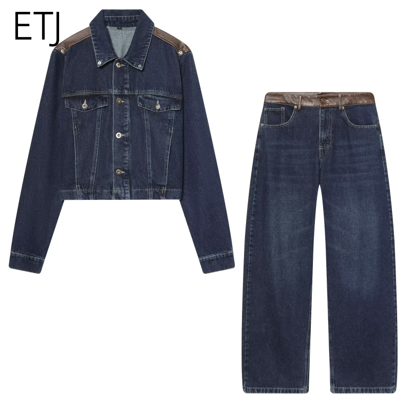 ETJ Women's Denim Jacket & Jea - Women'S Fashion Leather Jacket recension och pris