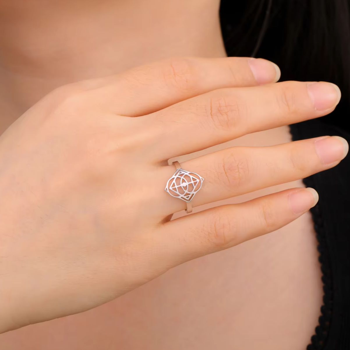 LIKGREAT Geometric Vector Ring - Women Fashion Vector recension och pris