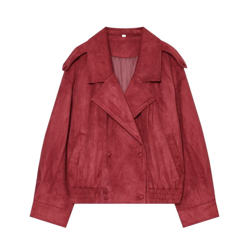 Woman 2026 New Style Suede-lik - Women'S Fashion Leather Jacket recension och pris