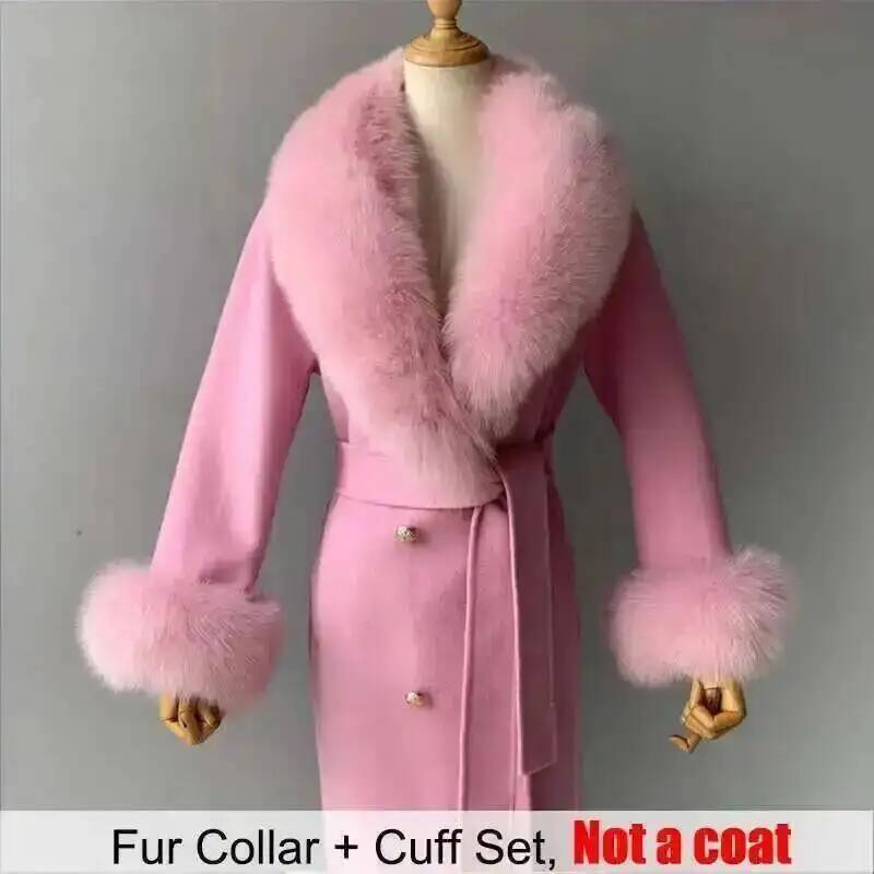 Real Fur Collar And Cuffs Set  - Women'S Fashion Essentials recension och pris