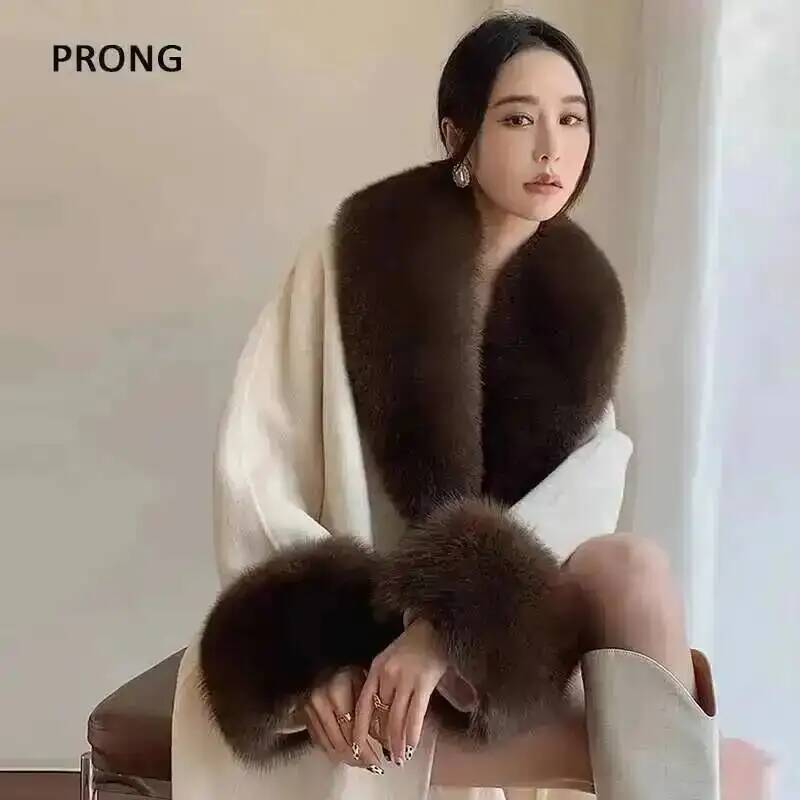 100% Real Fox Fur Collar Winte - Women'S Fashion Essentials recension och pris