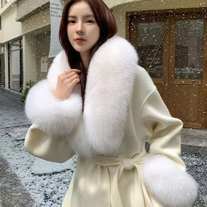 2025 Real Fox Fur Collar Winte - Women'S Fashion Essentials recension och pris