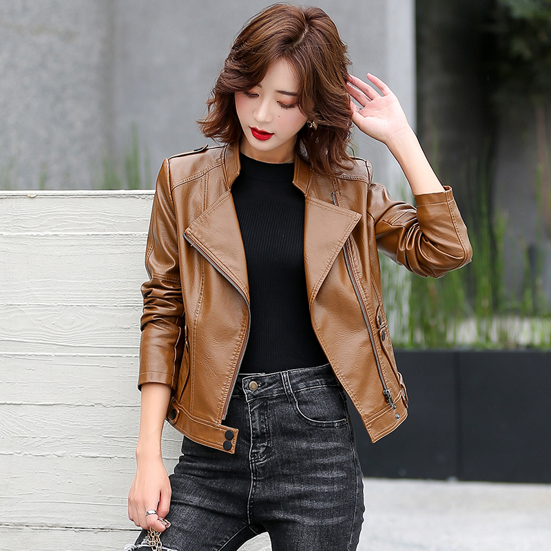 M-5XL New Women Leather Jacket - Women'S Fashion Leather Jacket recension och pris