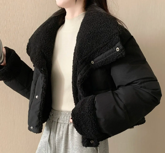 Women Sherpa Collar Puffer Jac - Sherpa Coat Women recension och pris