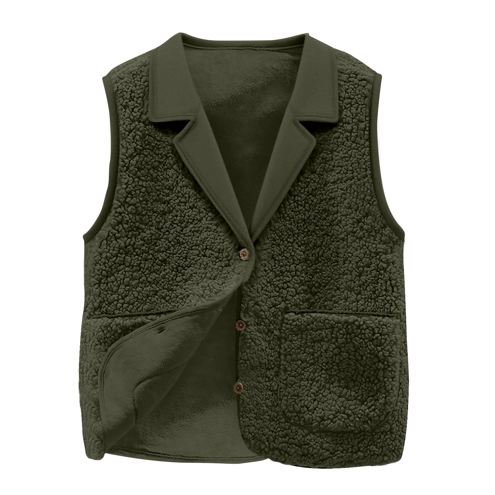 Women's Sherpa Fleece Vest, La - Sherpa Coat Women recension och pris