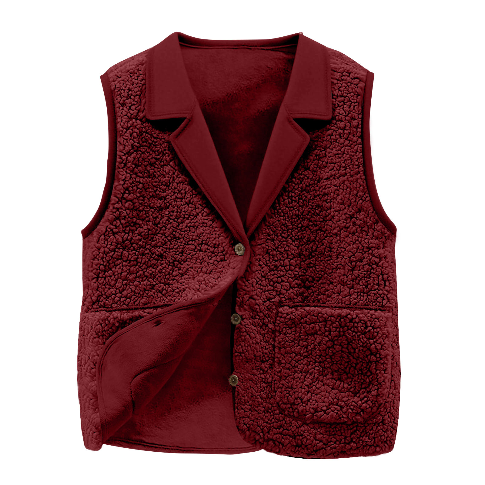 Women's Sherpa Fleece Vest, La - Sherpa Coat Women recension och pris