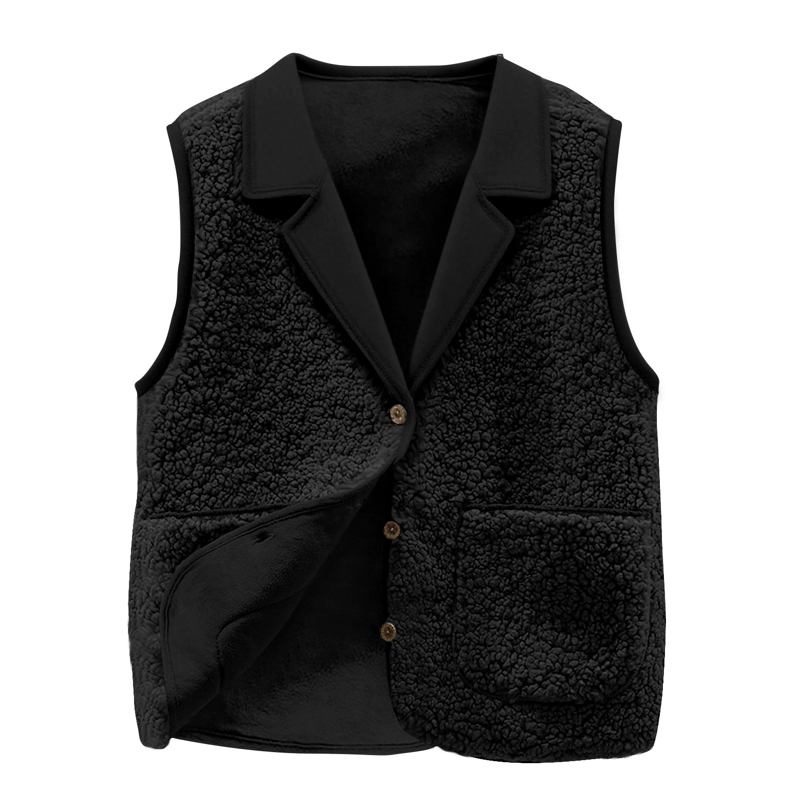 Women's Sherpa Fleece Vest, La - Sherpa Coat Women recension och pris