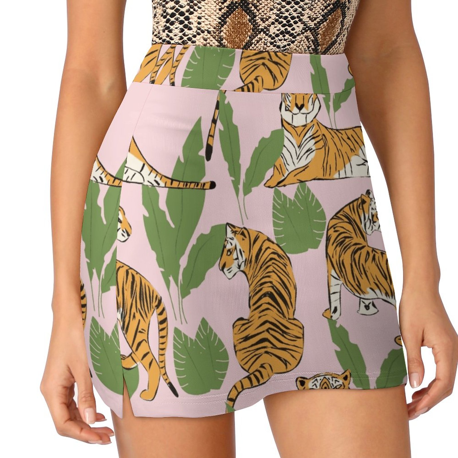 Tiger Pattern 008 Women's skir - Women Fashion Vector recension och pris